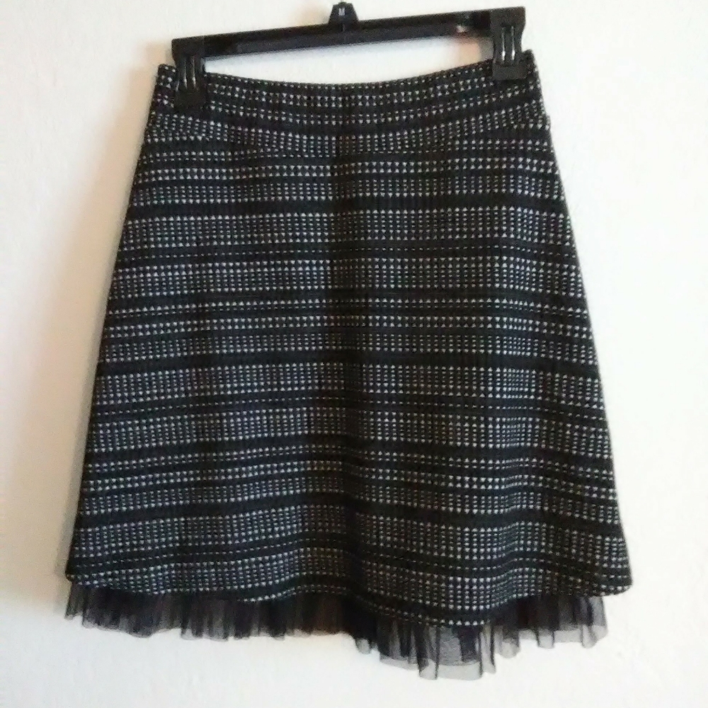 Joey B black and white dot skirt with tule